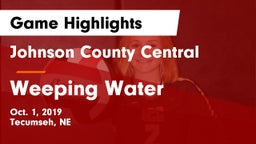 Johnson County Central  vs Weeping Water  Game Highlights - Oct. 1, 2019