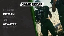 Recap: Pitman  vs. Atwater  2016