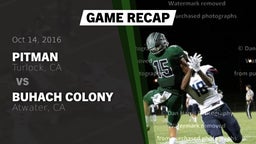 Recap: Pitman  vs. Buhach Colony  2016