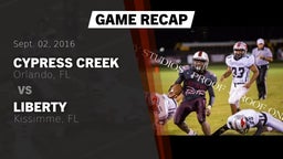 Recap: Cypress Creek  vs. Liberty  2016