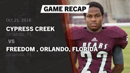 Recap: Cypress Creek  vs. Freedom , Orlando, Florida 2016