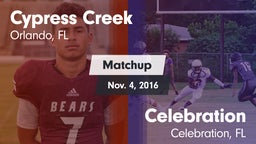 Matchup: Cypress Creek High vs. Celebration  2016