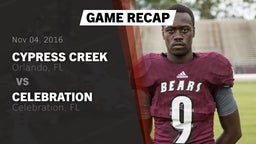 Recap: Cypress Creek  vs. Celebration  2016