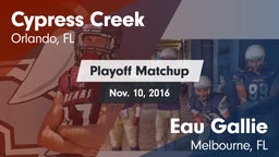 Matchup: Cypress Creek High vs. Eau Gallie  2016