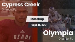 Matchup: Cypress Creek High vs. Olympia  2017