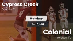 Matchup: Cypress Creek High vs. Colonial  2017