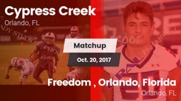 Matchup: Cypress Creek High vs. Freedom , Orlando, Florida 2017