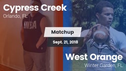 Matchup: Cypress Creek High vs. West Orange  2018