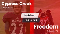 Matchup: Cypress Creek High vs. Freedom  2018