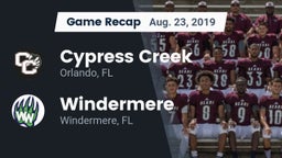 Recap: Cypress Creek  vs. Windermere  2019