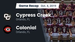 Recap: Cypress Creek  vs. Colonial  2019
