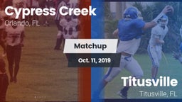Matchup: Cypress Creek High vs. Titusville  2019