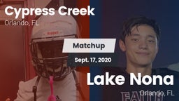 Matchup: Cypress Creek High vs. Lake Nona  2020
