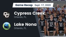 Recap: Cypress Creek  vs. Lake Nona  2020