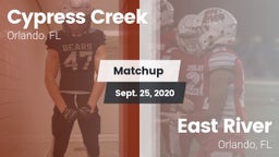 Matchup: Cypress Creek High vs. East River  2020