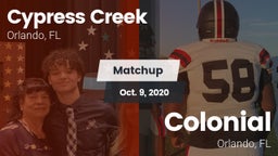 Matchup: Cypress Creek High vs. Colonial  2020