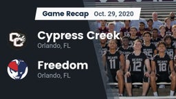 Recap: Cypress Creek  vs. Freedom  2020