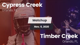 Matchup: Cypress Creek High vs. Timber Creek  2020