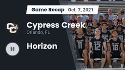 Recap: Cypress Creek  vs. Horizon  2021