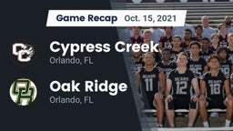 Recap: Cypress Creek  vs. Oak Ridge  2021