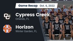 Recap: Cypress Creek  vs. Horizon  2022