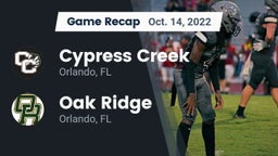 Recap: Cypress Creek  vs. Oak Ridge  2022