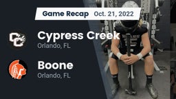 Recap: Cypress Creek  vs. Boone  2022