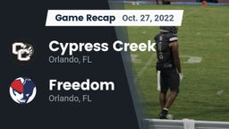 Recap: Cypress Creek  vs. Freedom  2022