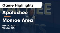 Apalachee  vs Monroe Area  Game Highlights - Nov 15, 2016