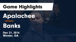 Apalachee  vs Banks  Game Highlights - Dec 21, 2016