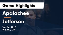 Apalachee  vs Jefferson  Game Highlights - Jan 14, 2017