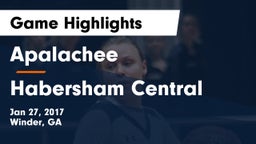 Apalachee  vs Habersham Central Game Highlights - Jan 27, 2017