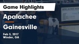Apalachee  vs Gainesville  Game Highlights - Feb 3, 2017