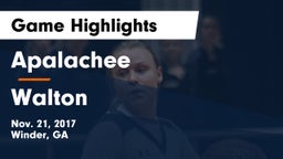 Apalachee  vs Walton  Game Highlights - Nov. 21, 2017