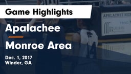 Apalachee  vs Monroe Area  Game Highlights - Dec. 1, 2017