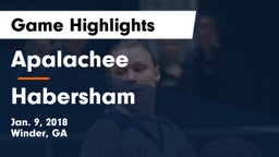 Apalachee  vs Habersham Game Highlights - Jan. 9, 2018