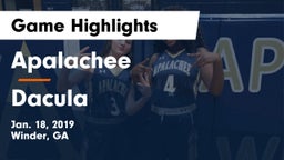 Apalachee  vs Dacula  Game Highlights - Jan. 18, 2019