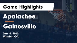 Apalachee  vs Gainesville  Game Highlights - Jan. 8, 2019