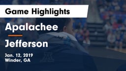 Apalachee  vs Jefferson  Game Highlights - Jan. 12, 2019