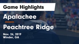 Apalachee  vs Peachtree Ridge  Game Highlights - Nov. 26, 2019