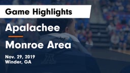 Apalachee  vs Monroe Area  Game Highlights - Nov. 29, 2019