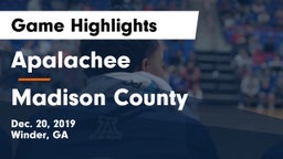Apalachee  vs Madison County  Game Highlights - Dec. 20, 2019