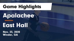 Apalachee  vs East Hall  Game Highlights - Nov. 23, 2020