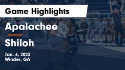 Apalachee  vs Shiloh  Game Highlights - Jan. 6, 2023