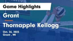Grant  vs Thornapple Kellogg  Game Highlights - Oct. 26, 2023