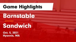 Barnstable  vs Sandwich  Game Highlights - Oct. 5, 2021