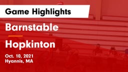 Barnstable  vs Hopkinton  Game Highlights - Oct. 10, 2021