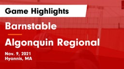 Barnstable  vs Algonquin Regional  Game Highlights - Nov. 9, 2021