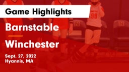 Barnstable  vs Winchester  Game Highlights - Sept. 27, 2022
