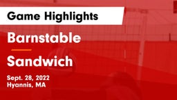 Barnstable  vs Sandwich Game Highlights - Sept. 28, 2022